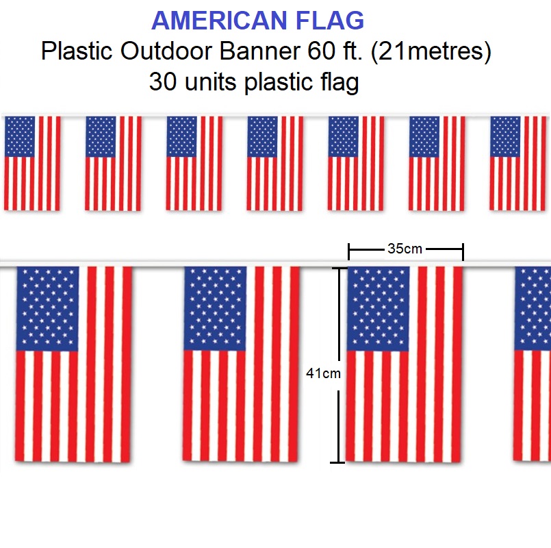 American Flag Outdoor Pennant Banner